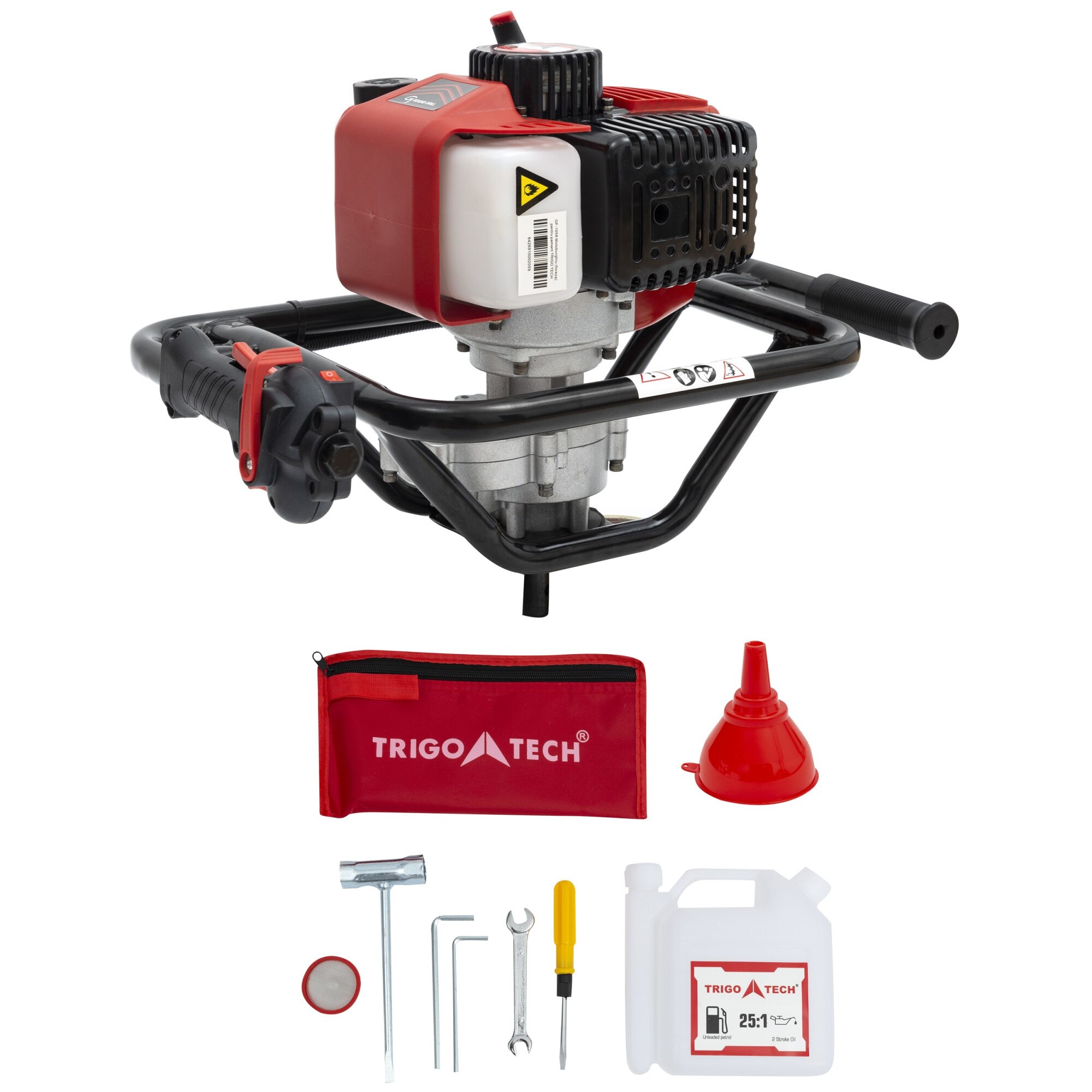 Motoburghiu TRIGO TECH, 2.5 CP, Foreza pentru pamant , Burghiu Neinclus