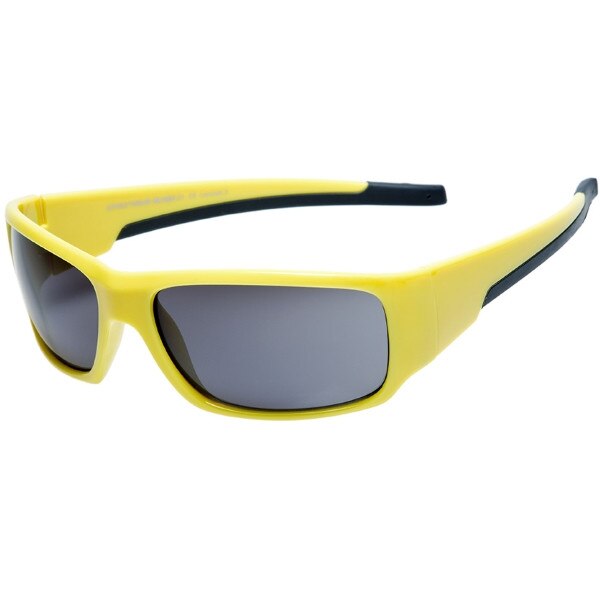 Ochelari de soare HAGA EYEWEAR sport, unisex, rama galbena, lentile gri inchis