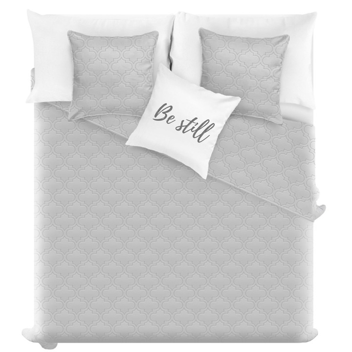 Cuvertura Slow Deco, Poliester, 240x220 cm, Gri