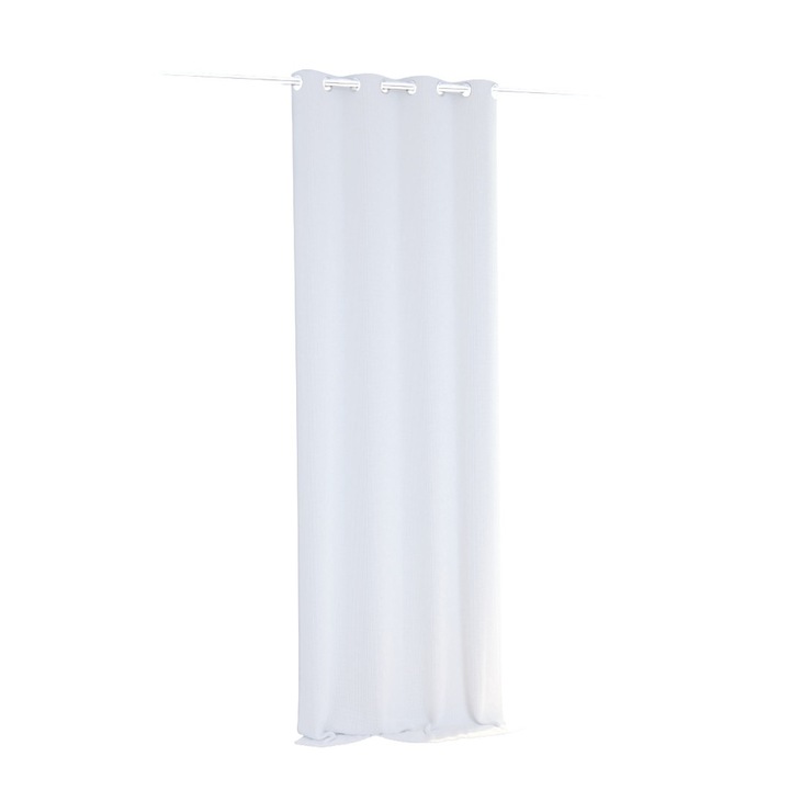 Draperie Slow Deco, Poliester, 140x250 cm, Alb