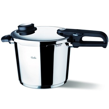 Oala sub presiune Fissler VitaVit Premium, capacitate 6 Litri, diametru 22 cm, inductie, accesoriu aburi Oala sub presiune Fissler VitaVit Premium, capacitate 6 Litri, diametru 22 cm, inductie, accesoriu aburi