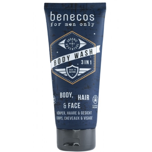 Gel de dus 3 in 1 pentru barbati Spar, ten si corp, BENECOS