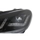 Osram Xenon fejlesztett Első lámpák LEDriving Volkswagen Golf 6 VI 2008-2012 fekete LED dinamikus sorozatos kanyarodó lámpák