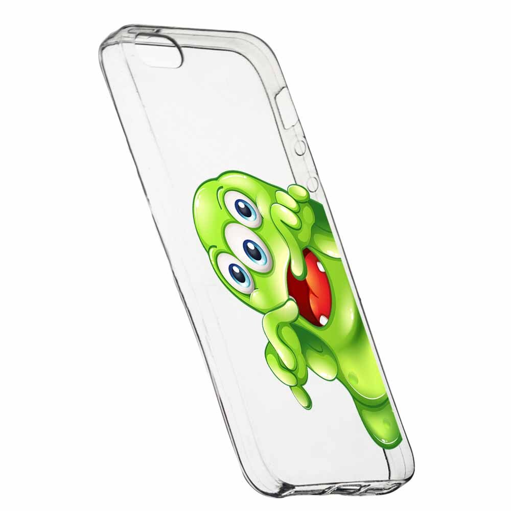 Husa Silicon, Transparent, Slim, Green Monster, Xiaomi Mi5S