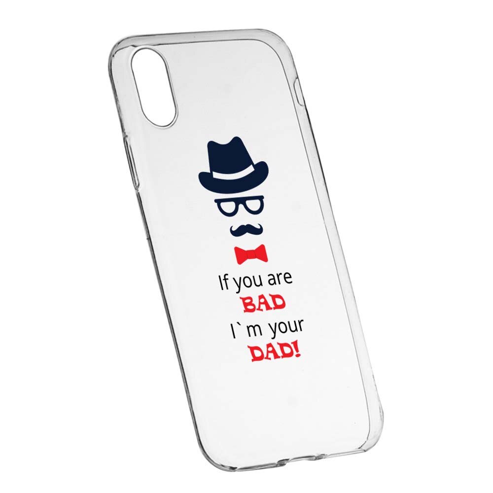 Husa Silicon, Transparent, Slim, Bad Dad, Xiaomi Mi 6X / Mi A2