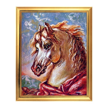 Fototapet Simulare Tablou, Arta Sec. XX, Giorgio de Chirico - White Horse's Head with Mane in the Wind - ST-ASD-141, 40 x 50 cm Fototapet Simulare Tablou, Arta Sec. XX, Giorgio de Chirico - White Horse's Head with Mane in the Wind - ST-ASD-141, 40 x 50 cm