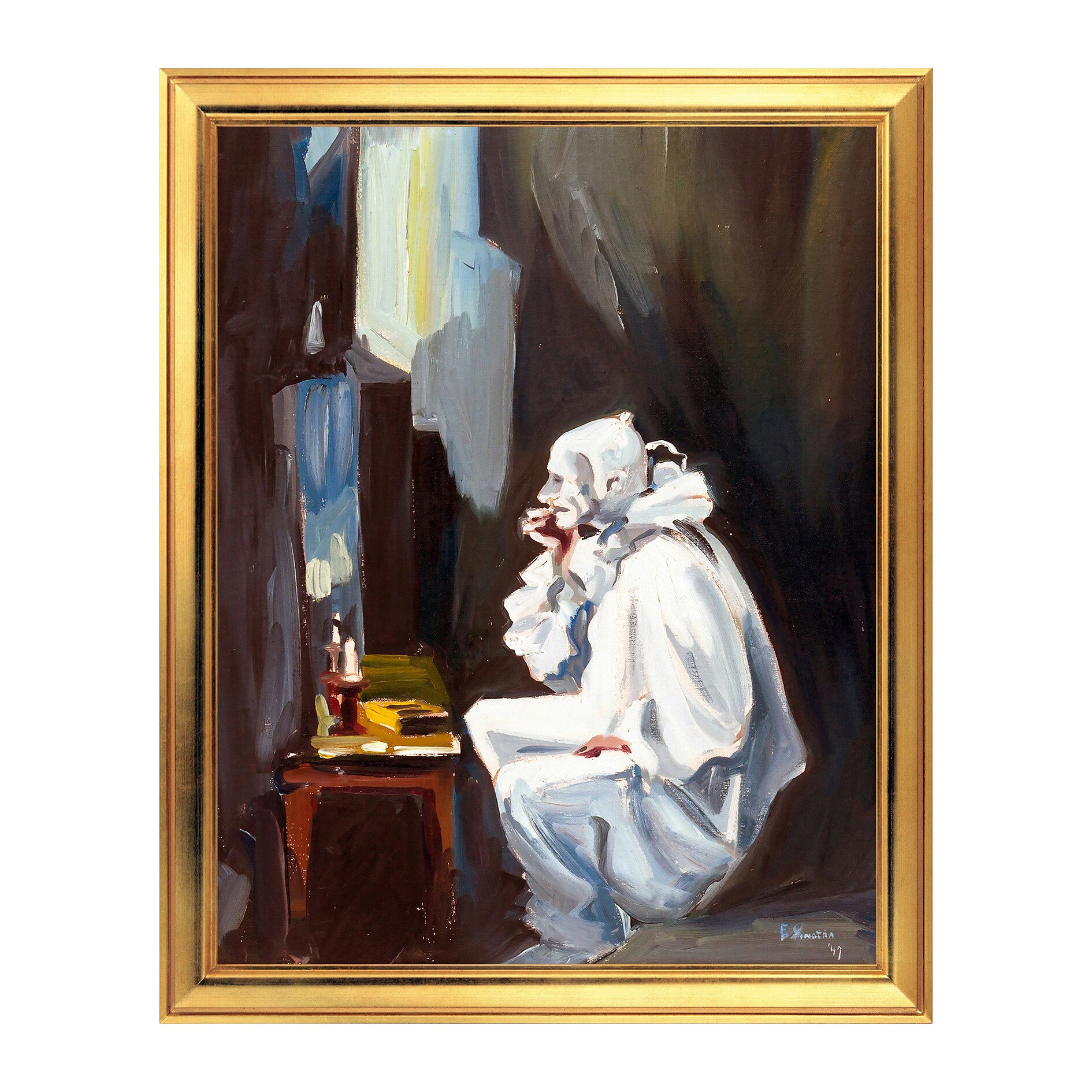 Fototapet Simulare Tablou, Arta Sec. XX, Frank Sinatra - Sad Clown - ST-ASD-001, 40 x 50 cm