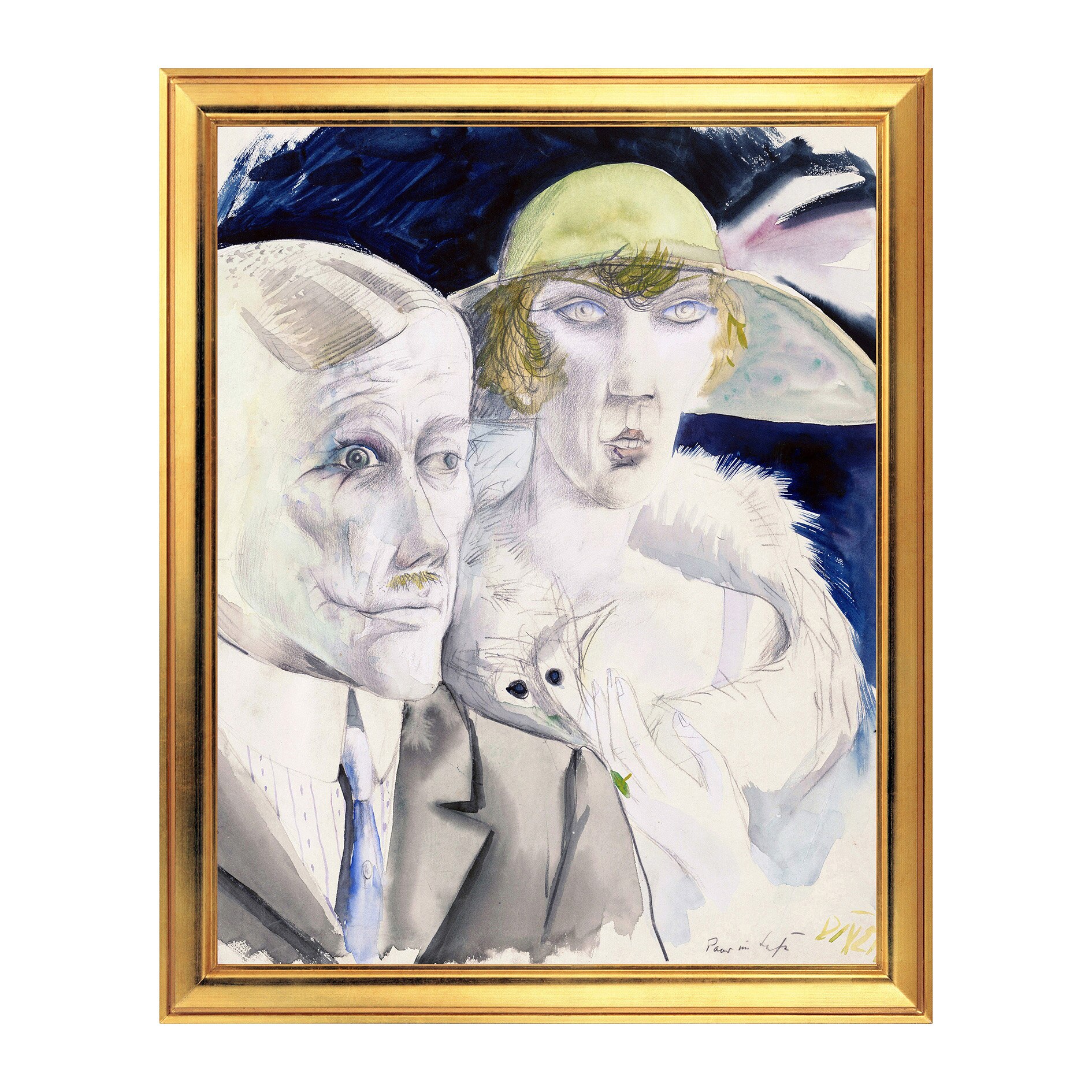 Fototapet Simulare Tablou, Arta Sec. XX, Otto Dix - Café Couple - ST-ASD-184, 40 x 50 cm