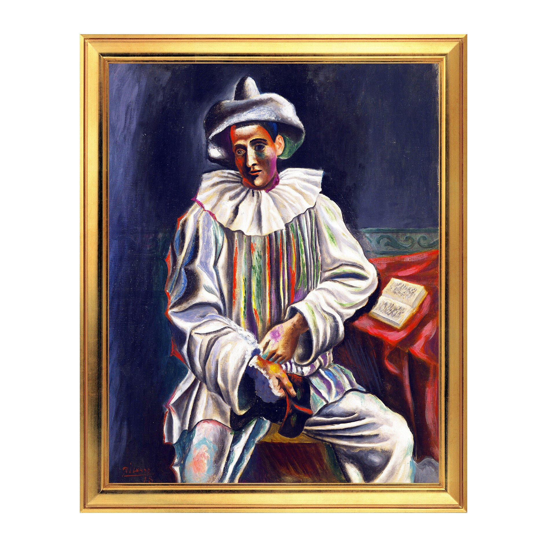 Fototapet Simulare Tablou, Arta Sec. XX, Pablo Picasso - Pierrot - ST-ASD-015, 40 x 50 cm