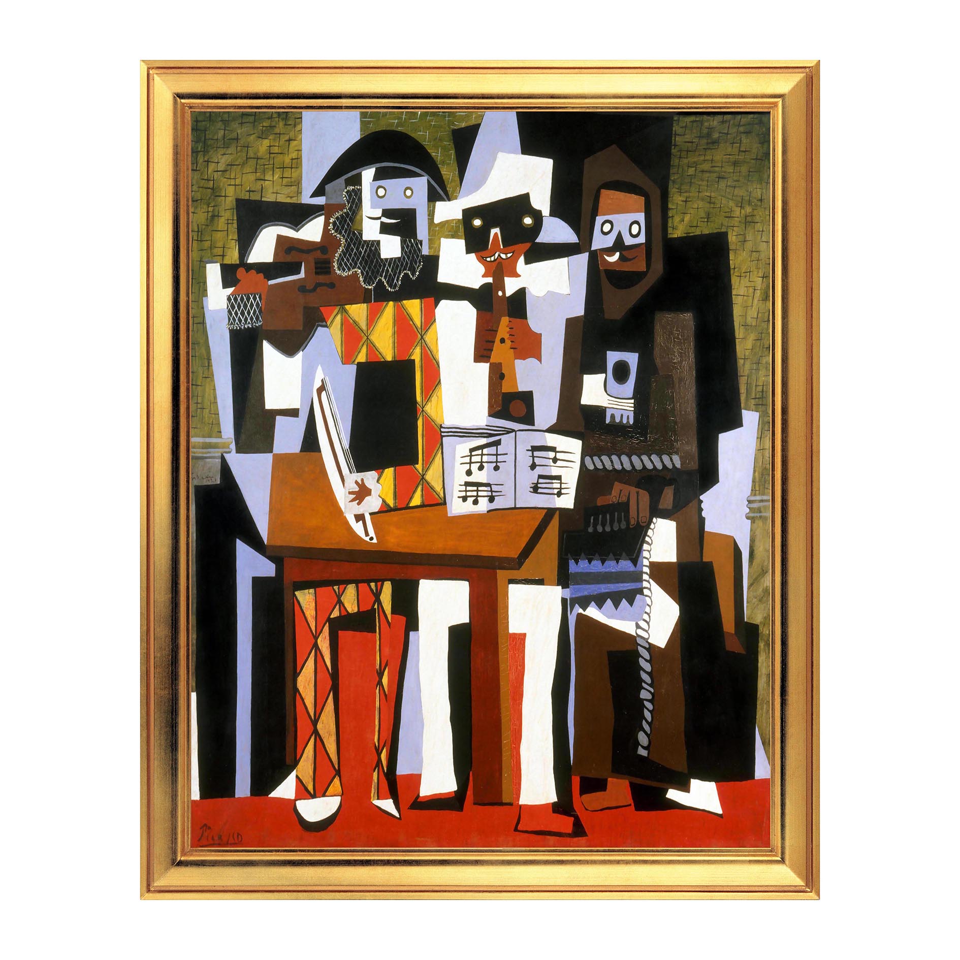 Fototapet Simulare Tablou, Arta Sec. XX, Pablo Picasso - Three Musicians - ST-ASD-016, 40 x 50 cm
