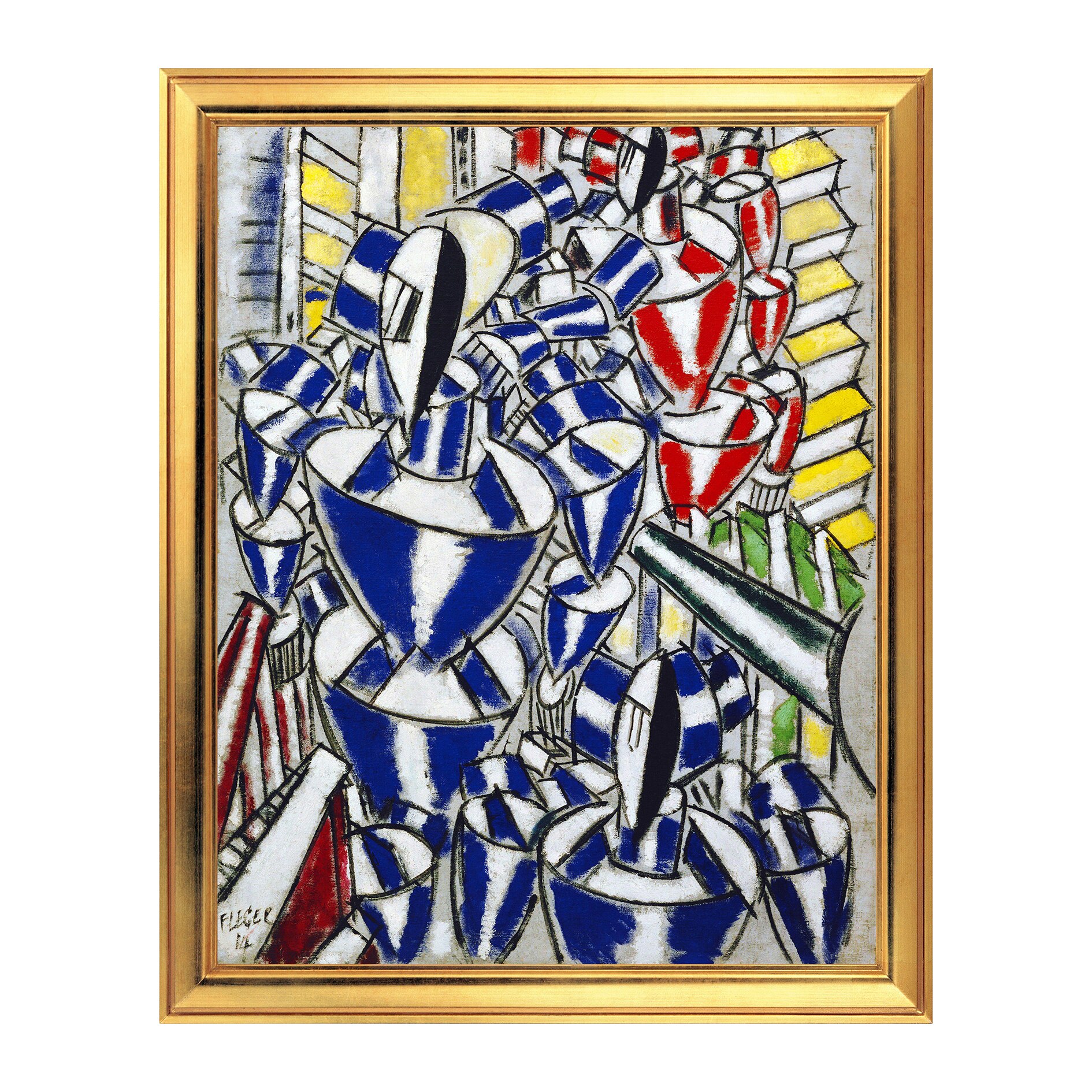 Fototapet Simulare Tablou, Arta Sec. XX, Fernand Léger - Exit the Ballets Russes - ST-ASD-086, 40 x 50 cm