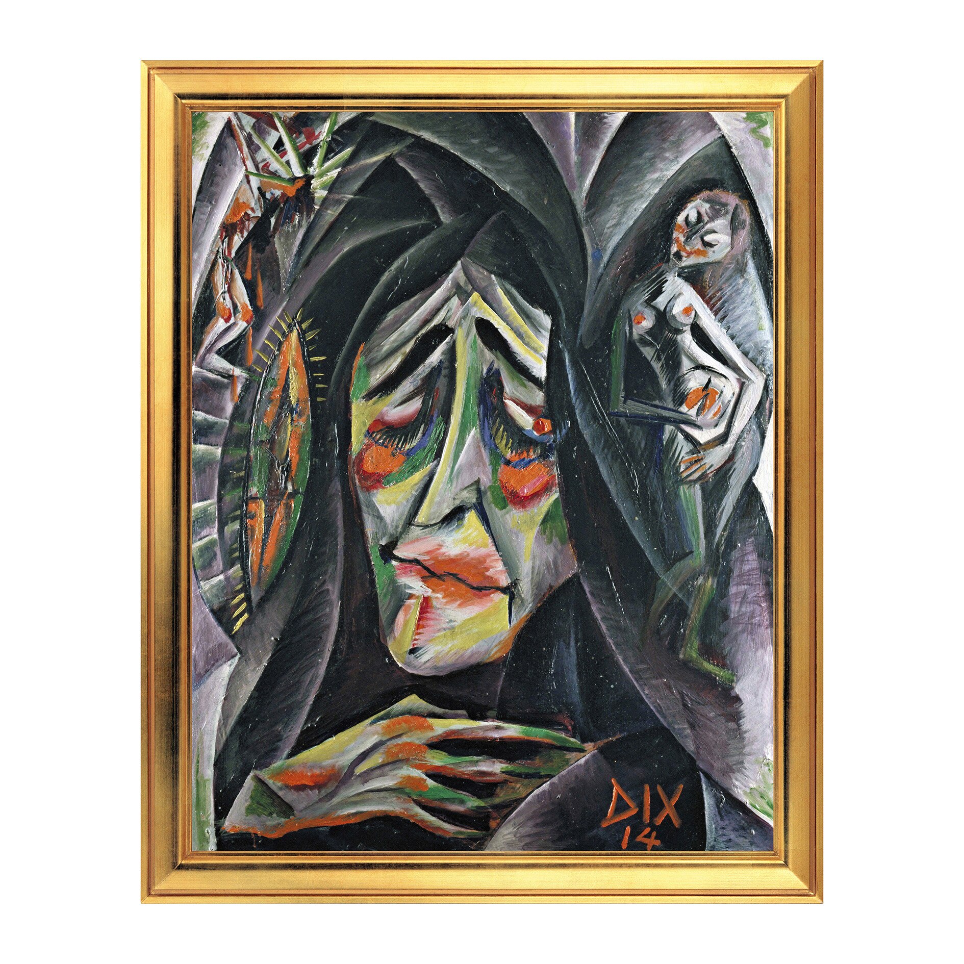 Fototapet Simulare Tablou, Arta Sec. XX, Otto Dix - The Nun - ST-ASD-189, 40 x 50 cm