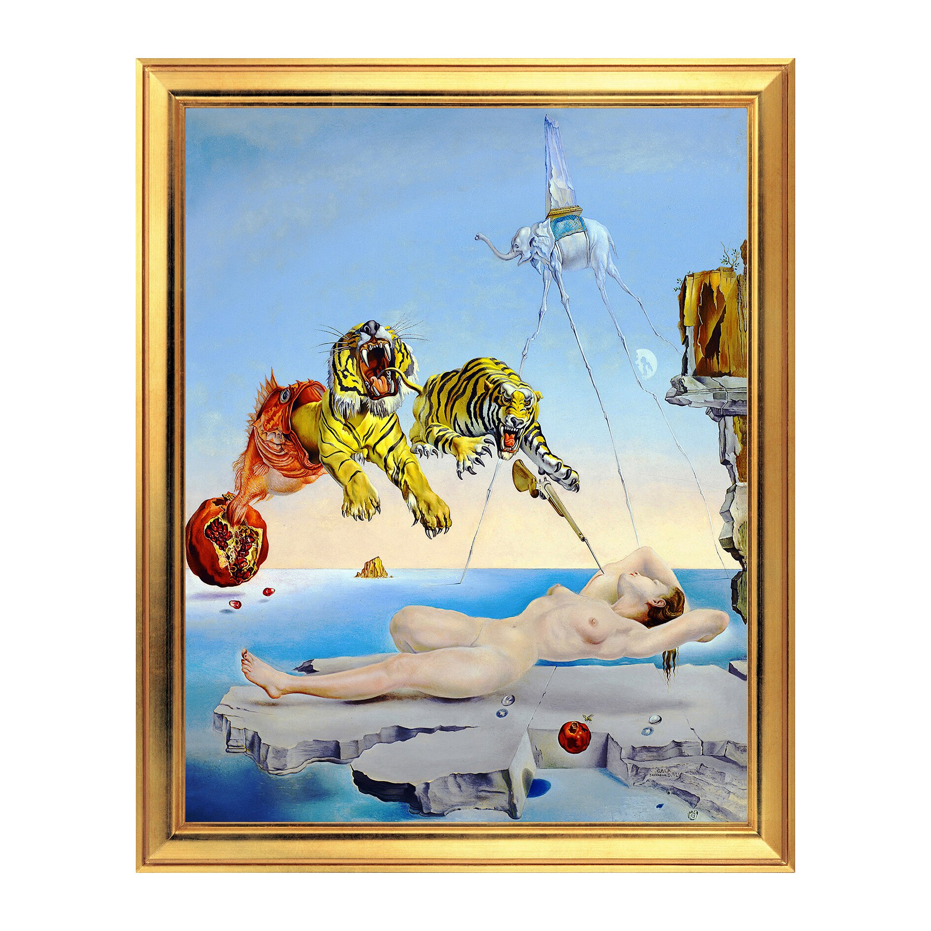 Fototapet Simulare Tablou, Arta Sec. XX, Dali - One Second Before Awakening From a Dream - ST-ASD-031, 40 x 50 cm