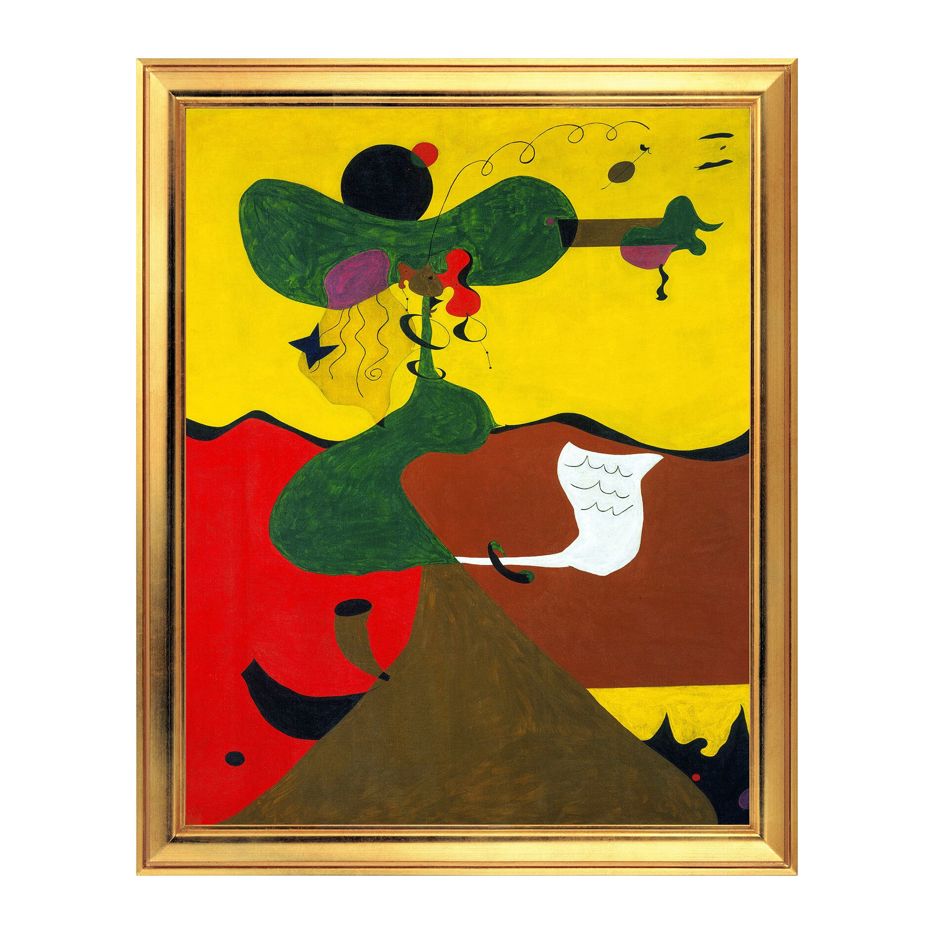 Fototapet Simulare Tablou, Arta Sec. XX, Joan Miró - Portrait of Mistress Mills in 1750 - ST-ASD-159, 40 x 50 cm
