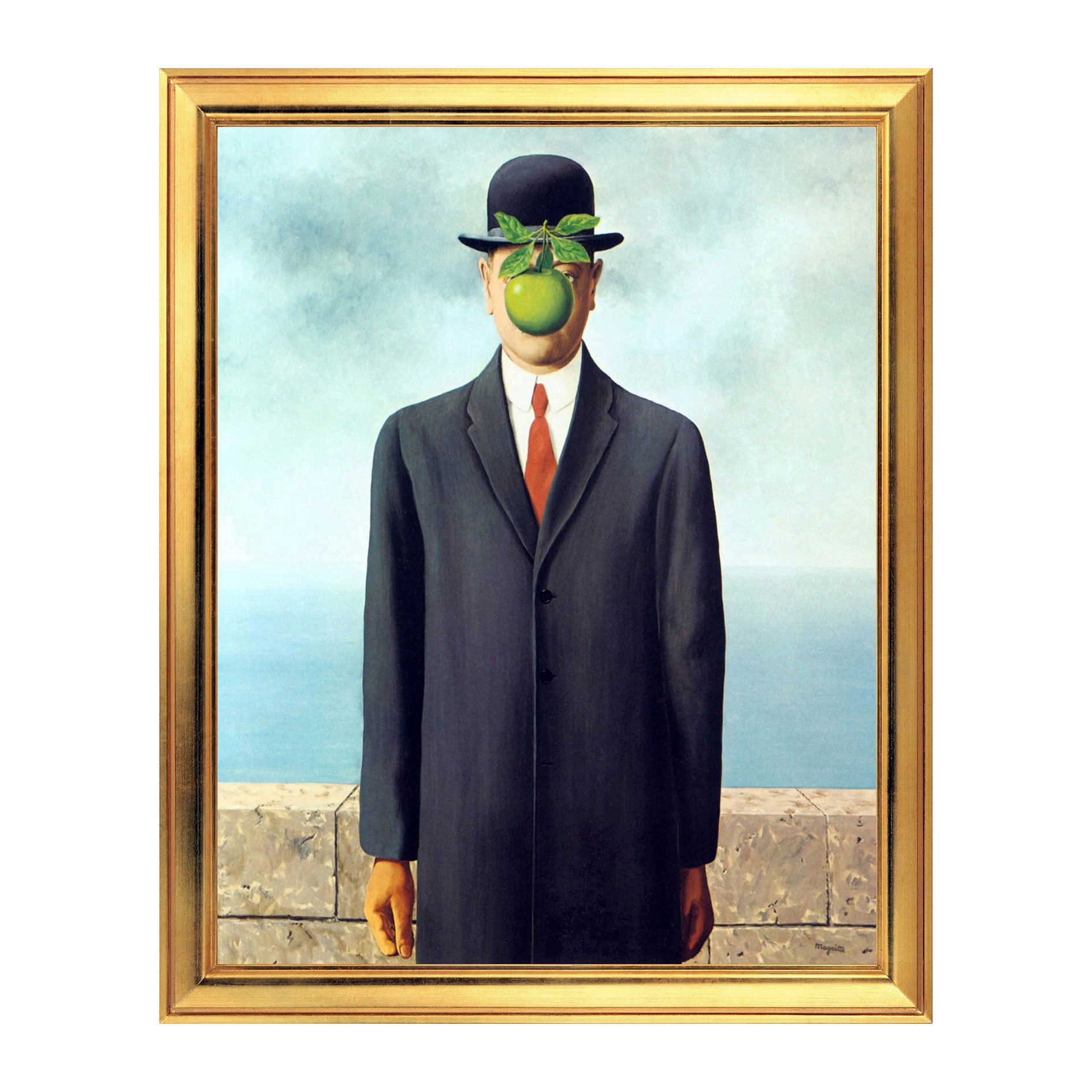 Fototapet Simulare Tablou, Arta Sec. XX, René Magritte - The Son of Man - ST-ASD-207, 40 x 50 cm