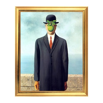 Fototapet Simulare Tablou, Arta Sec. XX, René Magritte - The Son of Man - ST-ASD-207, 40 x 50 cm Fototapet Simulare Tablou, Arta Sec. XX, René Magritte - The Son of Man - ST-ASD-207, 40 x 50 cm