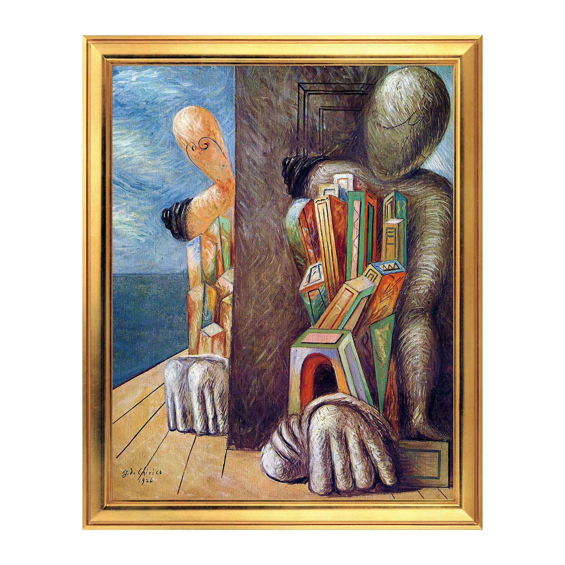 Fototapet Simulare Tablou, Arta Sec. XX, Giorgio de Chirico - Archaeologists - ST-ASD-121, 40 x 50 cm
