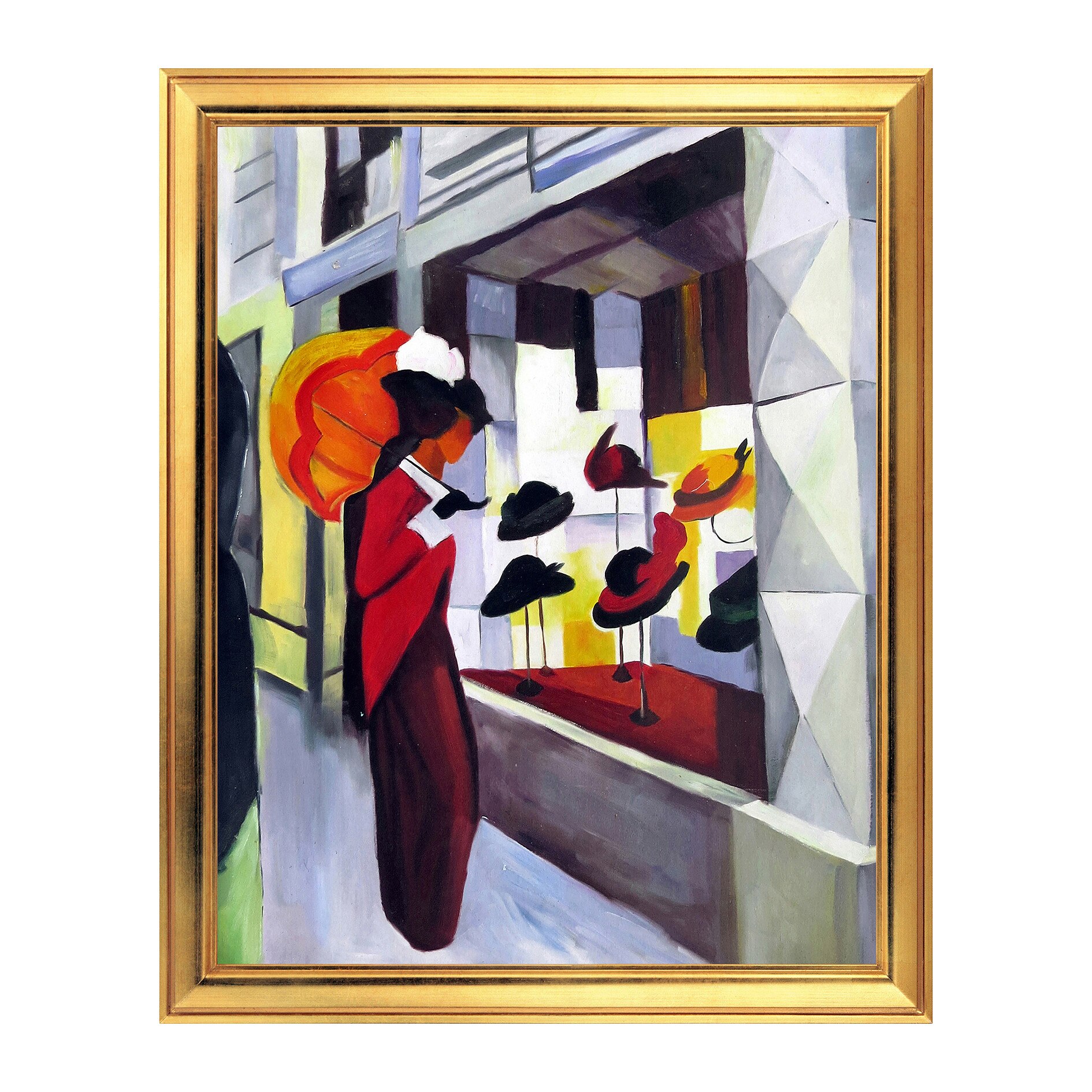Fototapet Simulare Tablou, Arta Sec. XX, August Macke - Frau mit Sonnenschirm - ST-ASD-071, 40 x 50 cm