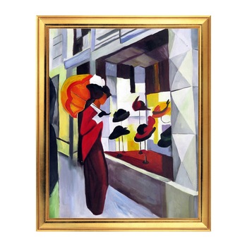 Fototapet Simulare Tablou, Arta Sec. XX, August Macke - Frau mit Sonnenschirm - ST-ASD-071, 40 x 50 cm Fototapet Simulare Tablou, Arta Sec. XX, August Macke - Frau mit Sonnenschirm - ST-ASD-071, 40 x 50 cm