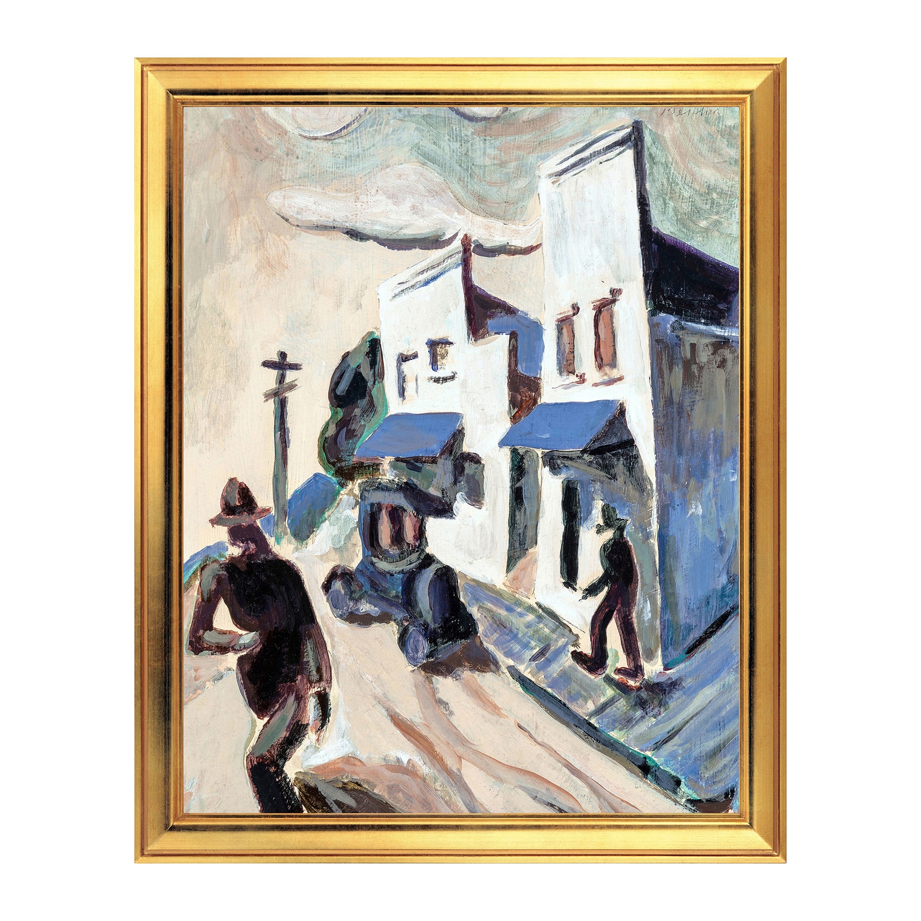 Fototapet Simulare Tablou, Arta Sec. XX, Thomas Hart Benton - Main Street - ST-ASD-218, 40 x 50 cm