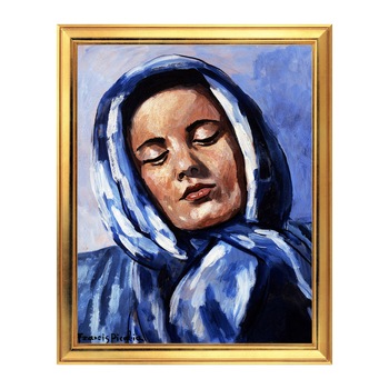 Fototapet Simulare Tablou, Arta Sec. XX, Francis Picabia - Femme au Foulard Bleu - ST-ASD-100, 40 x 50 cm Fototapet Simulare Tablou, Arta Sec. XX, Francis Picabia - Femme au Foulard Bleu - ST-ASD-100, 40 x 50 cm