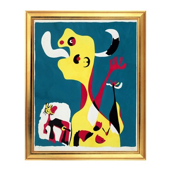 Fototapet Simulare Tablou, Arta Sec. XX, Joan Miró - Woman and Dog in Front of the Moon - ST-ASD-162, 40 x 50 cm Fototapet Simulare Tablou, Arta Sec. XX, Joan Miró - Woman and Dog in Front of the Moon - ST-ASD-162, 40 x 50 cm