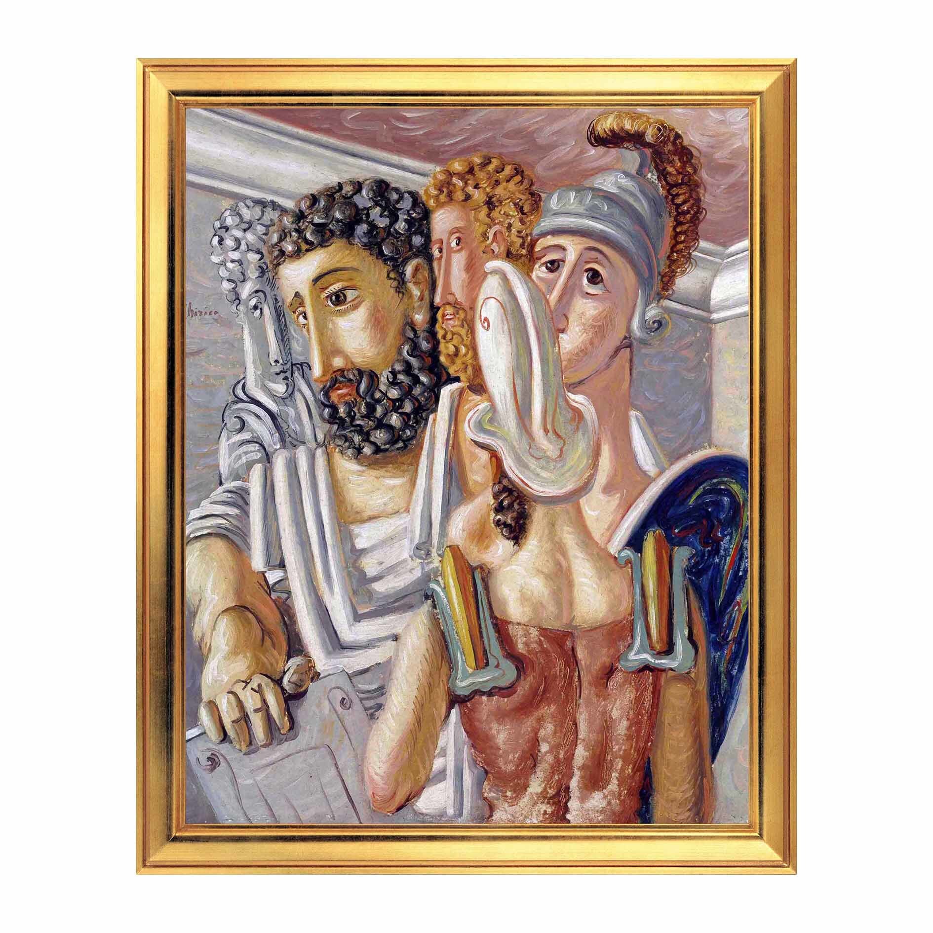 Fototapet Simulare Tablou, Arta Sec. XX, Giorgio de Chirico - Guerrieri e Filosofi - ST-ASD-128, 40 x 50 cm