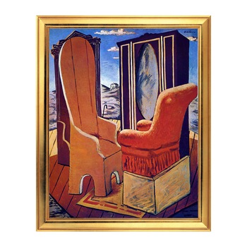 Fototapet Simulare Tablou, Arta Sec. XX, Giorgio de Chirico - Furniture in the Valley - ST-ASD-125, 40 x 50 cm Fototapet Simulare Tablou, Arta Sec. XX, Giorgio de Chirico - Furniture in the Valley - ST-ASD-125, 40 x 50 cm