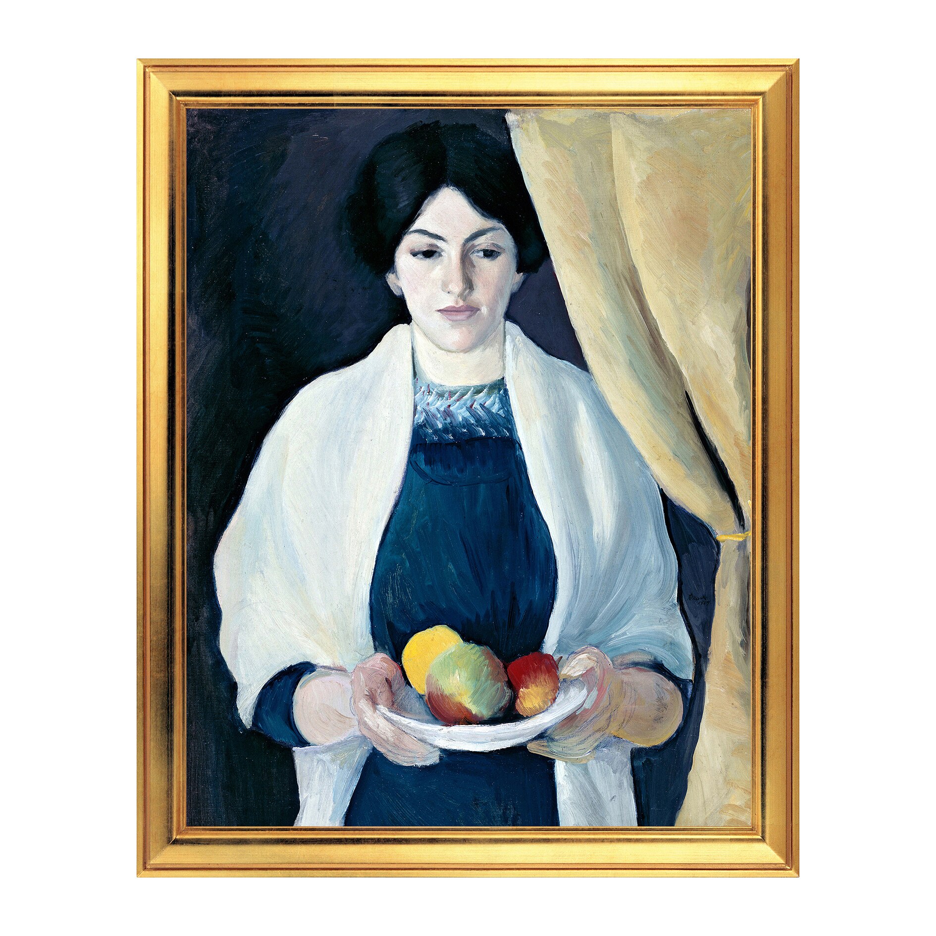 Fototapet Simulare Tablou, Arta Sec. XX, August Macke - Elisabeth mit Aepfeln - ST-ASD-068, 40 x 50 cm