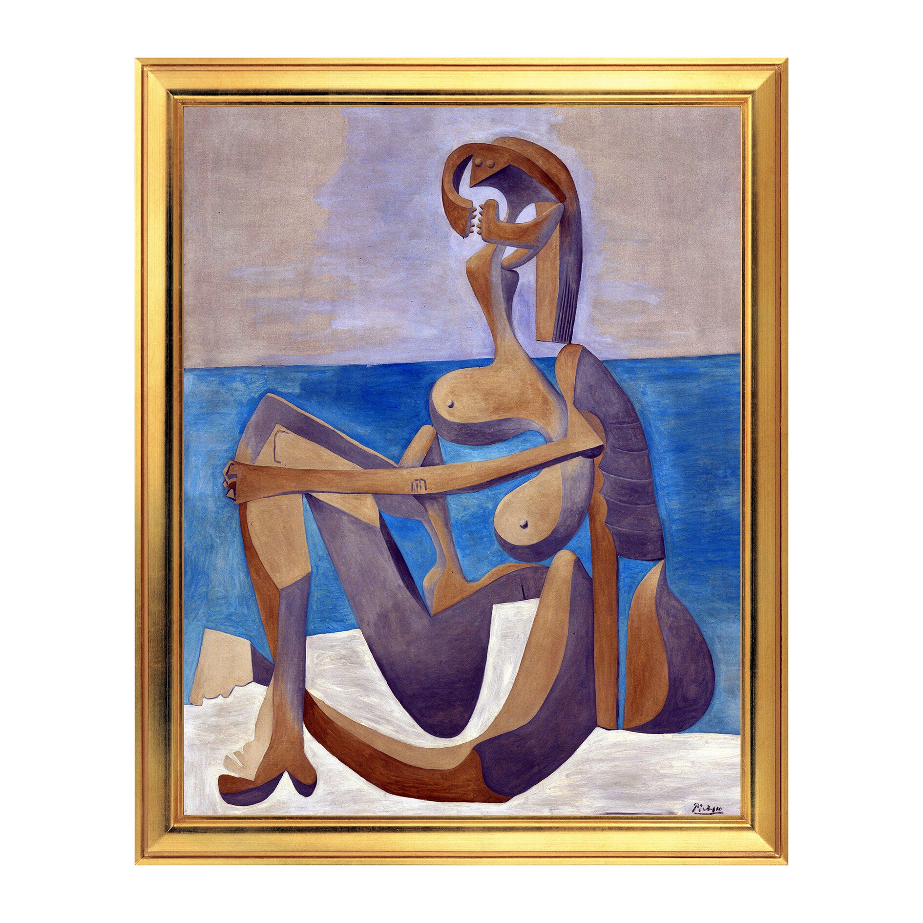 Fototapet Simulare Tablou, Arta Sec. XX, Pablo Picasso - Seated Bather - ST-ASD-013, 40 x 50 cm