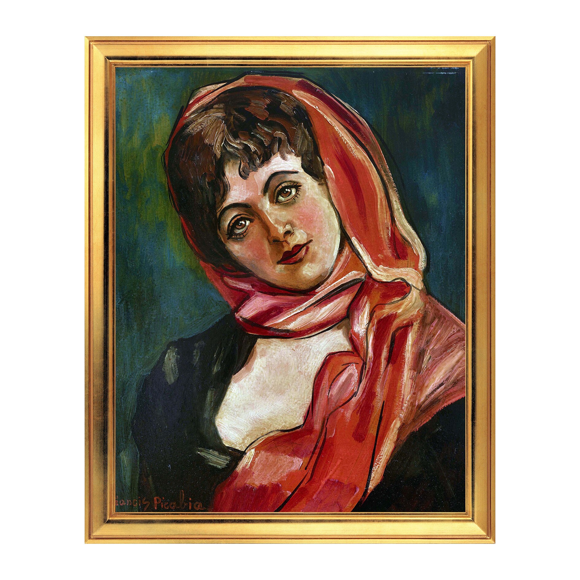 Fototapet Simulare Tablou, Arta Sec. XX, Francis Picabia - Visage de Femme - ST-ASD-110, 40 x 50 cm