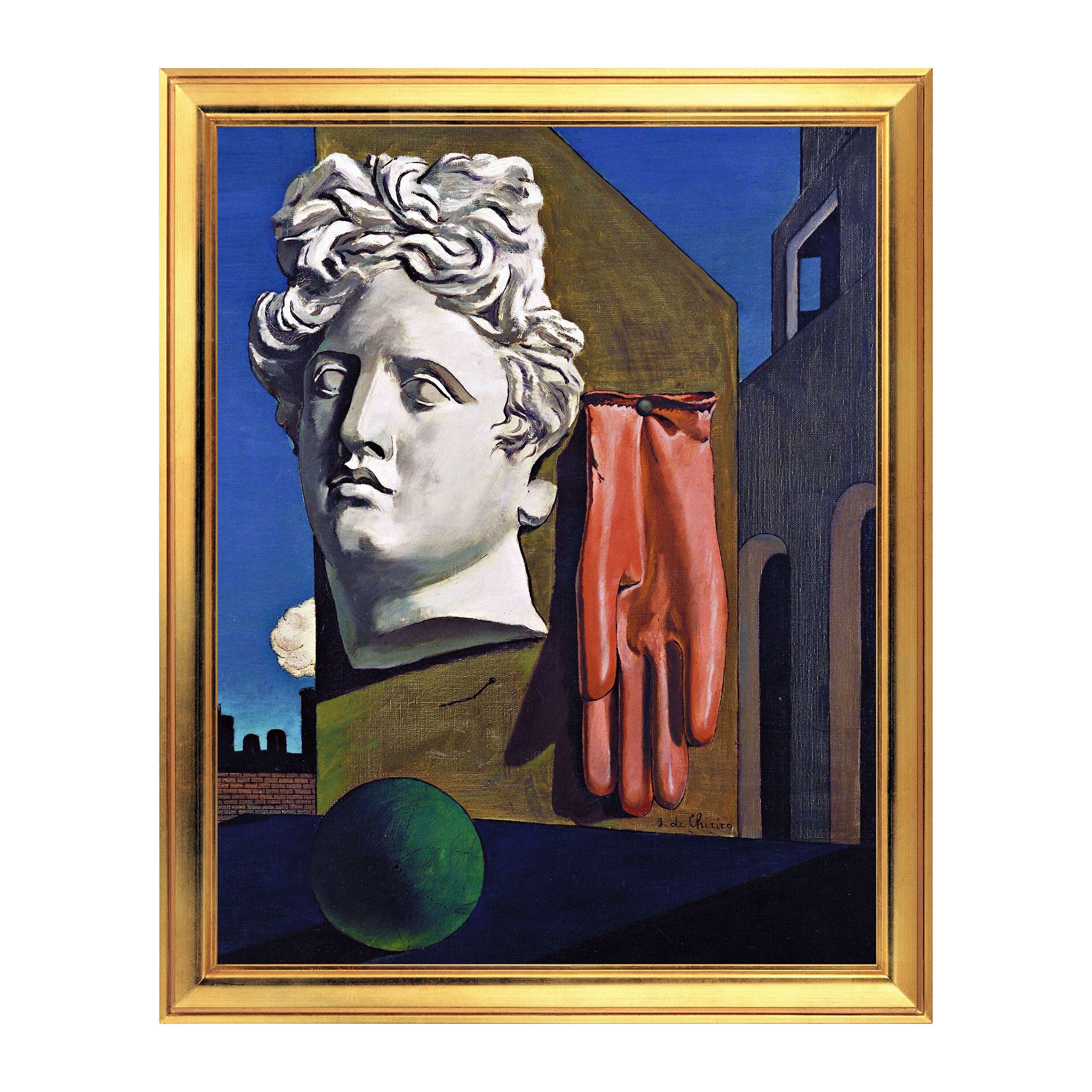 Fototapet Simulare Tablou, Arta Sec. XX, Giorgio de Chirico - The Song of Love - ST-ASD-138, 40 x 50 cm