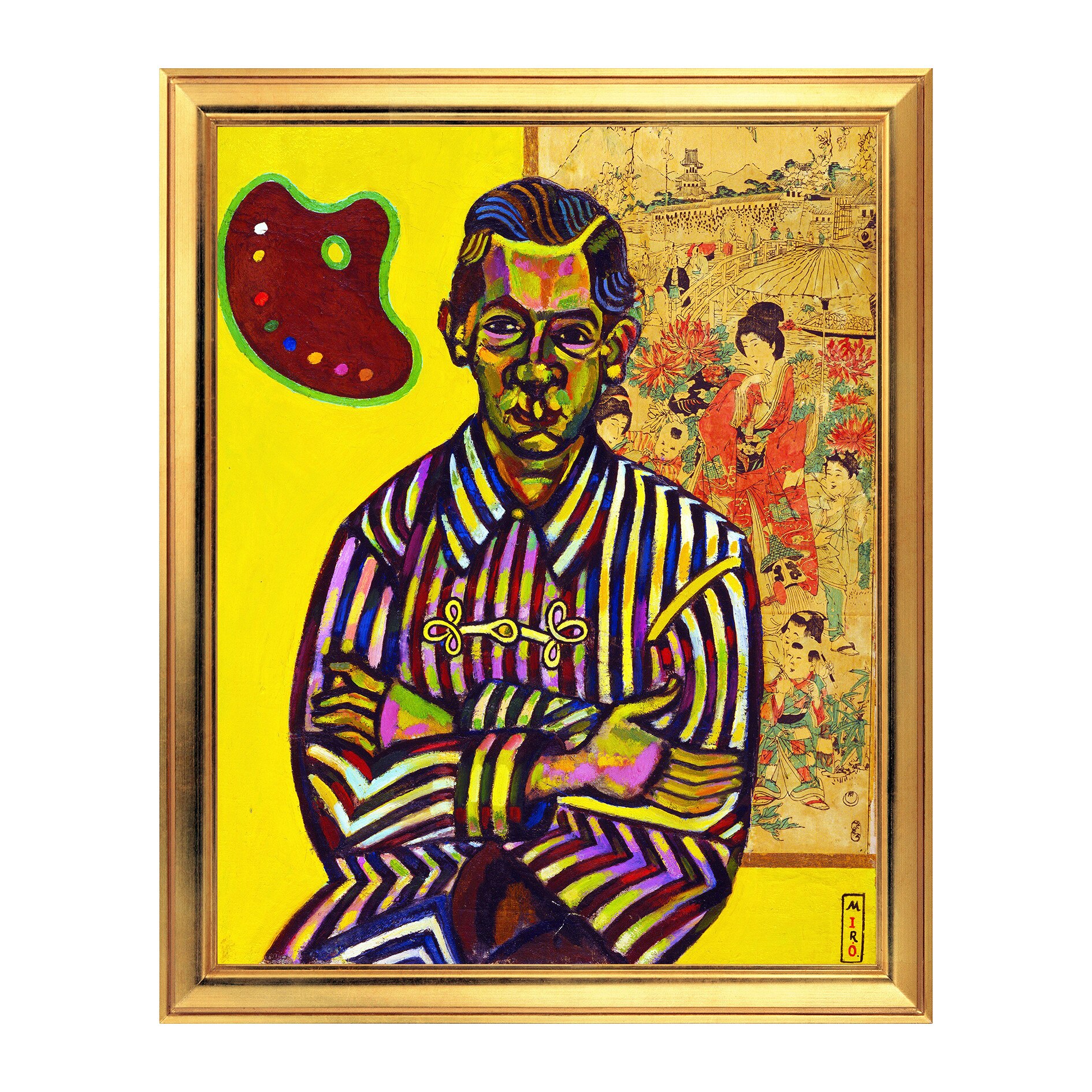 Fototapet Simulare Tablou, Arta Sec. XX, Joan Miró - Portrait of Enric Cristòfol Ricart - ST-ASD-158, 40 x 50 cm