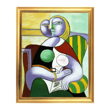 Fototapet Simulare Tablou, Arta Sec. XX, Pablo Picasso - The Reading - ST-ASD-006, 40 x 50 cm Fototapet Simulare Tablou, Arta Sec. XX, Pablo Picasso - The Reading - ST-ASD-006, 40 x 50 cm