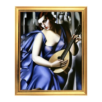 Fototapet Simulare Tablou, Arta Sec. XX, Tamara de Lempicka - Woman in Blue with Guitar - ST-ASD-213, 40 x 50 cm Fototapet Simulare Tablou, Arta Sec. XX, Tamara de Lempicka - Woman in Blue with Guitar - ST-ASD-213, 40 x 50 cm