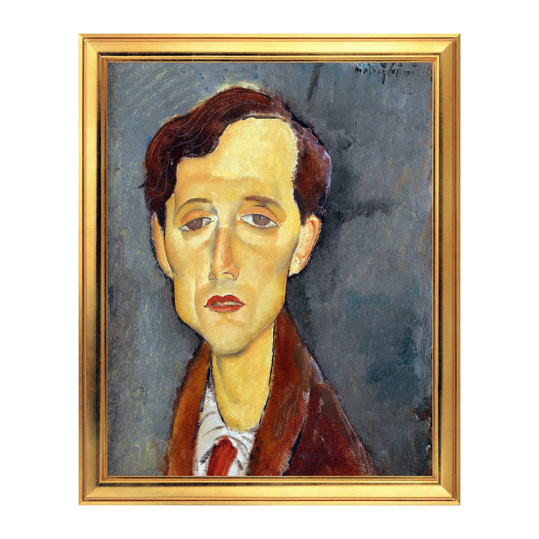 Fototapet Simulare Tablou, Arta Sec. XX, Amedeo Modigliani - Frans Hellens - ST-ASD-059, 40 x 50 cm