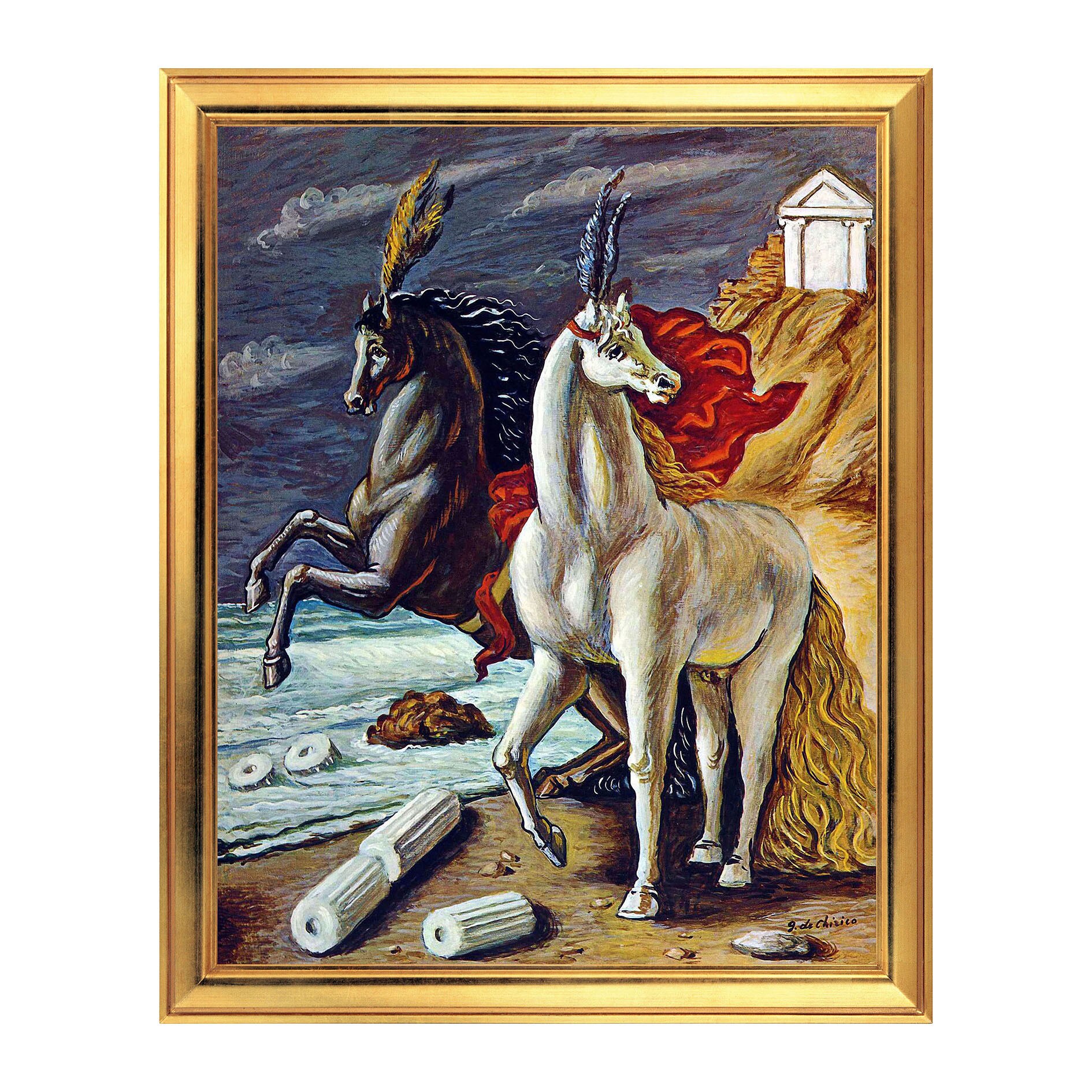 Fototapet Simulare Tablou, Arta Sec. XX, Giorgio de Chirico - The Divine Horses - ST-ASD-131, 40 x 50 cm