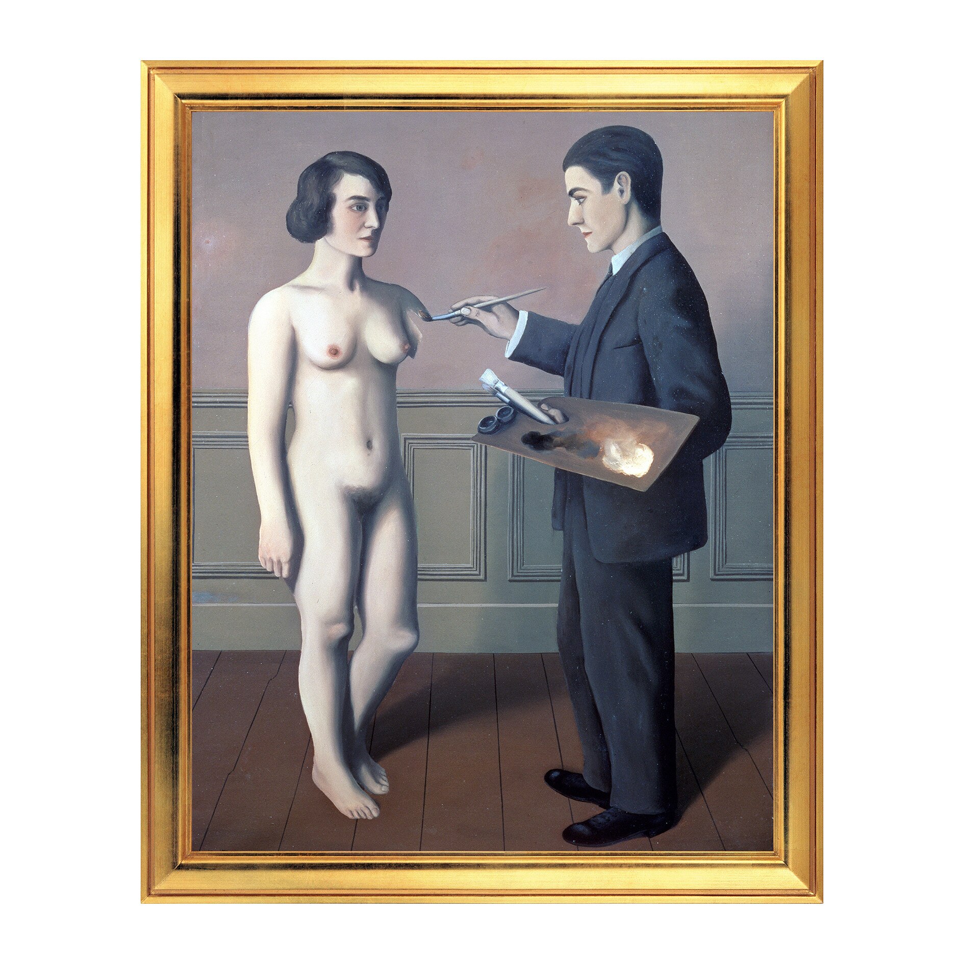 Fototapet Simulare Tablou, Arta Sec. XX, René Magritte - Attempting the Impossible - ST-ASD-195, 40 x 50 cm