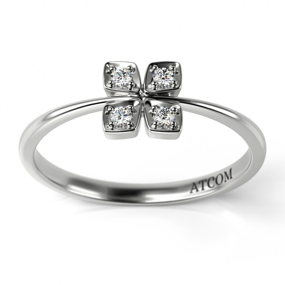 Inel de logodna din aur alb cu diamante Marakes 52