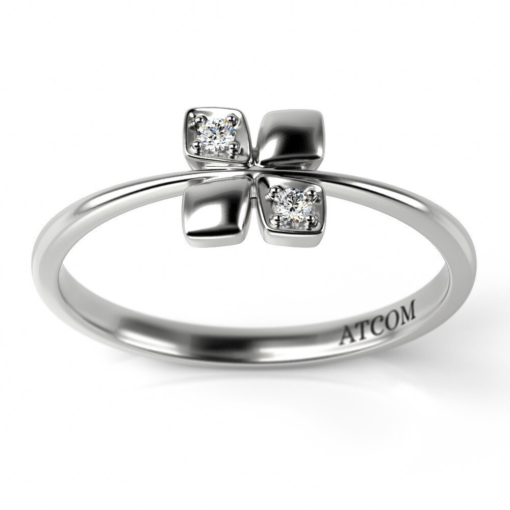 Inel de logodna din aur alb cu diamante Marakes 52