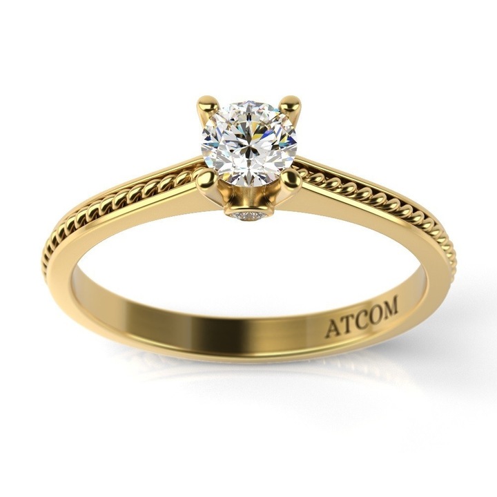 Годежен пръстен от жълто злато модел Makaro