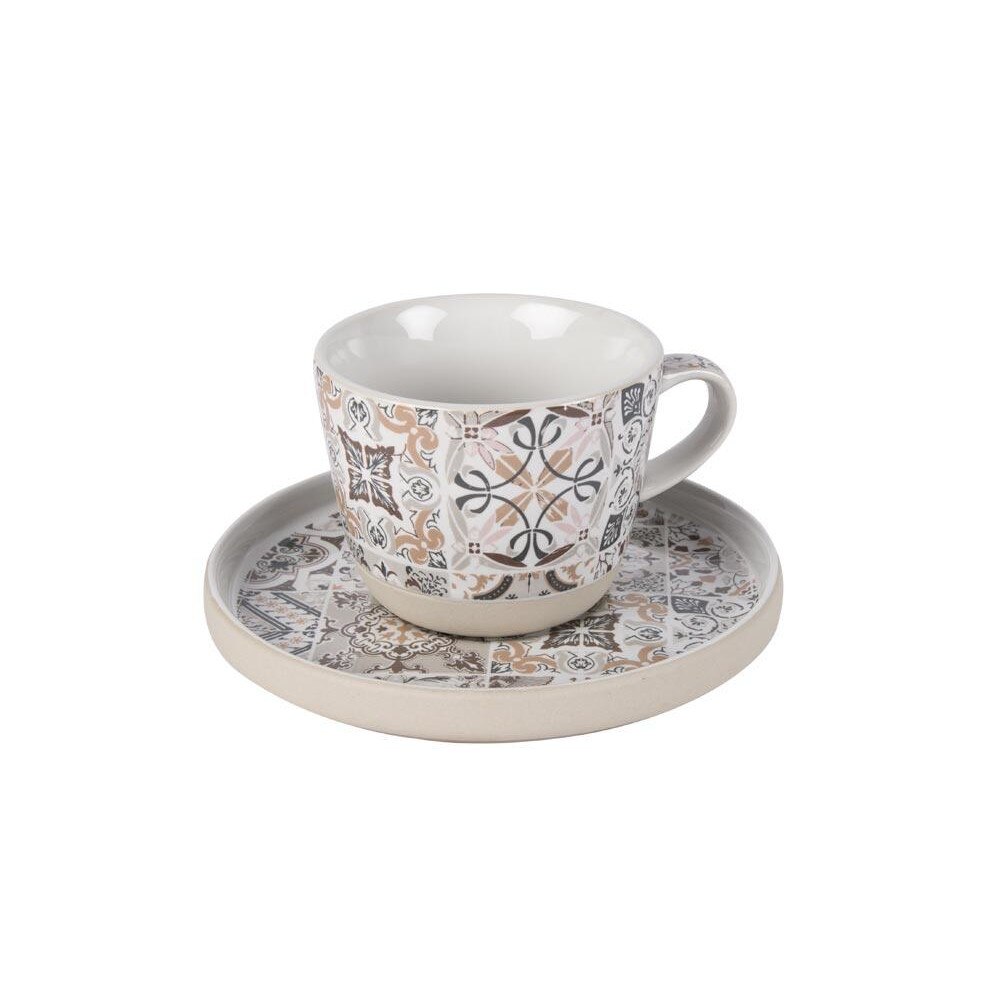 Set ceasca cu farfurie - Grey Decor