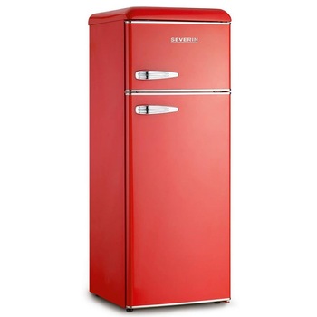 Frigider cu 2 usi Severin Retro KS 9955, Clasa A++, 173 KWh/an, 212L, rosu Frigider cu 2 usi Severin Retro KS 9955, Clasa A++, 173 KWh/an, 212L, rosu