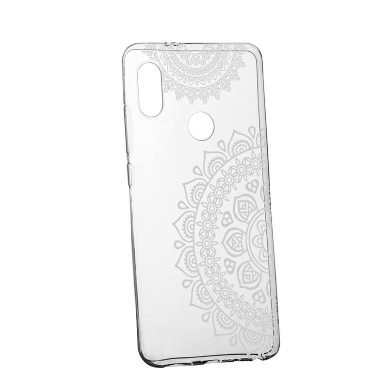 Husa Silicon, Transparent, Slim, Non-Figurative Alb, Xiaomi Mi 8