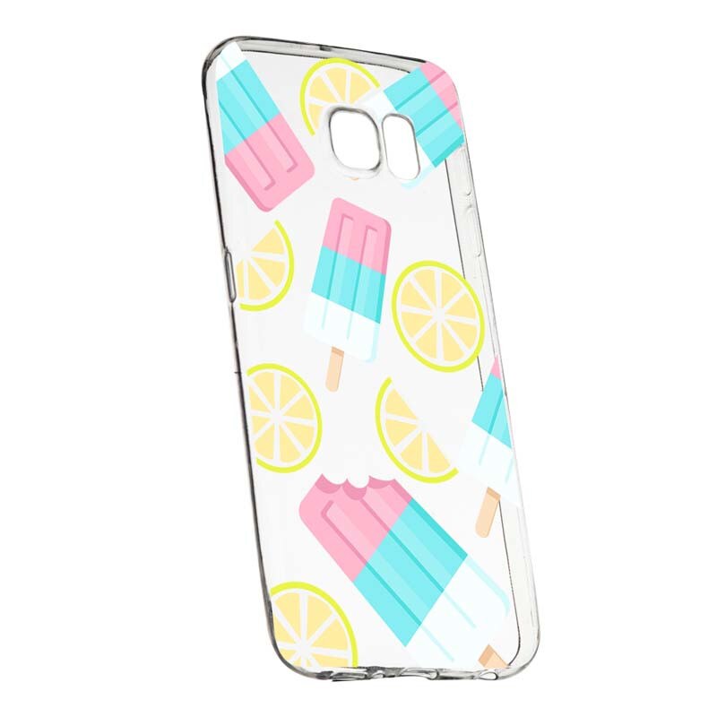 Husa Silicon, Transparent, Slim, Ice-Cream, HTC U Ultra