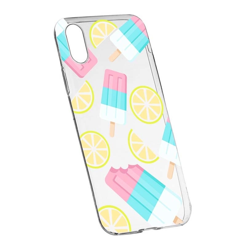 Husa Silicon, Transparent, Slim, Ice-Cream, HTC Desire 12