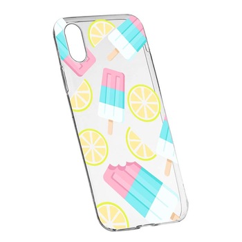 Husa Silicon, Transparent, Slim, Ice-Cream, Sony XA1 Husa Silicon, Transparent, Slim, Ice-Cream, Sony XA1