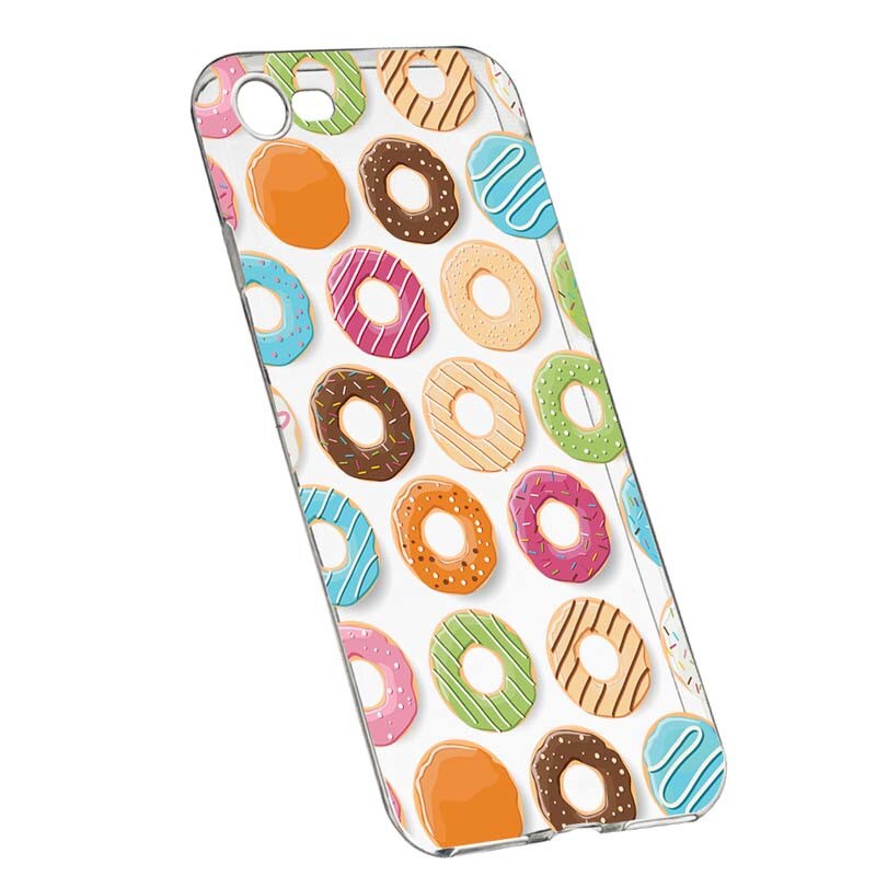 Husa Silicon, Transparent, Slim, Donut, Apple iPhone 7 / 8