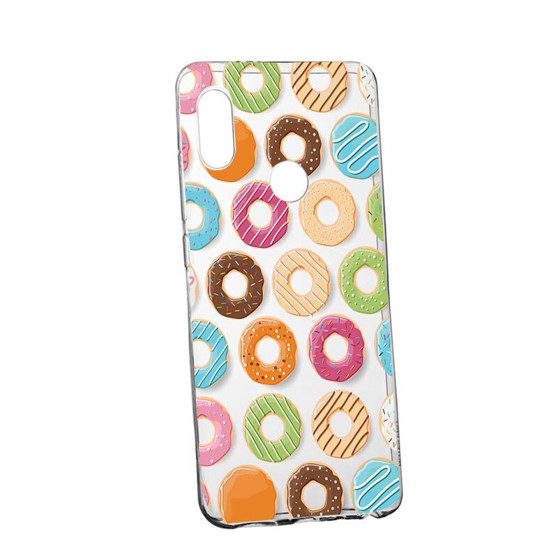 Husa Silicon, Transparent, Slim, Donut, Xiaomi Mi 8