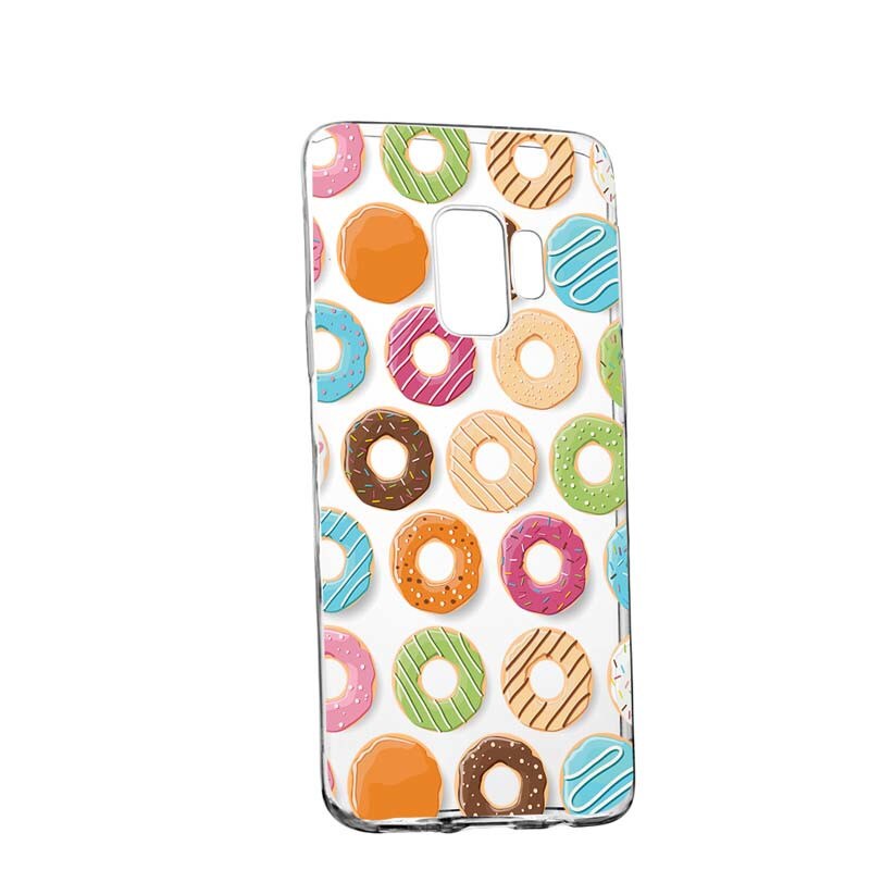 Husa Silicon, Transparent, Slim, Donut, Samsung J4 2018